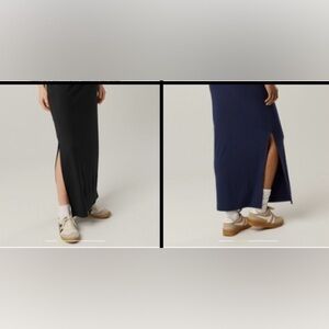 2 aerie skirts (black AND navy) xxs